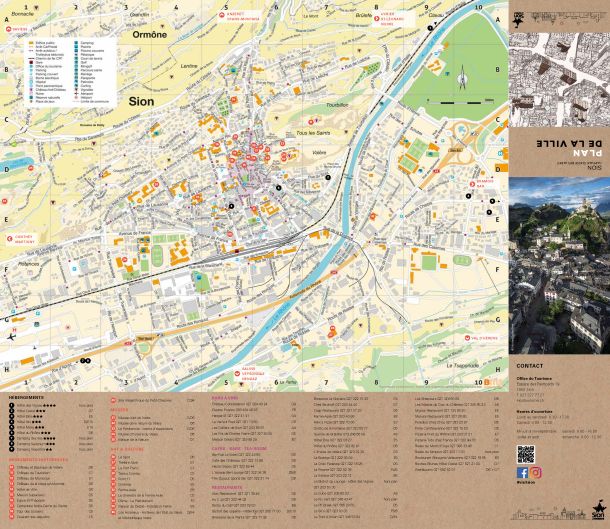 Plan De La Ville De Sion Sion Tourisme Le Site Officiel