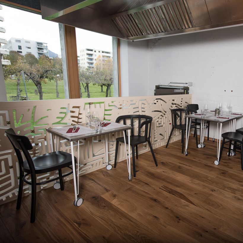 terrasse restaurant ferme-asile à Sion